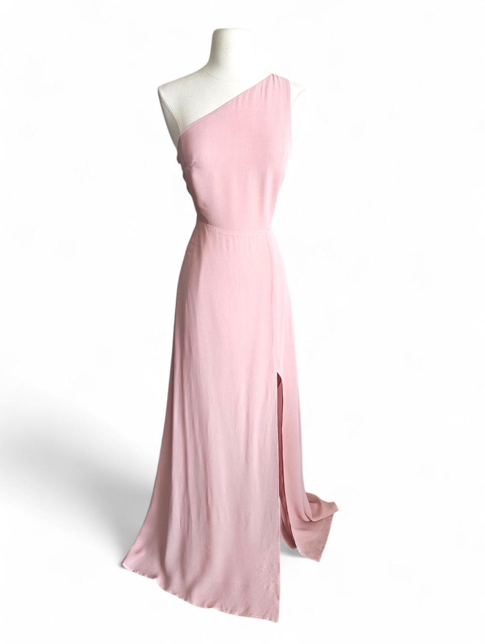 Reformation Evelyn One-Shoulder Maxi Dress in Blush Pink Size 2 NWT